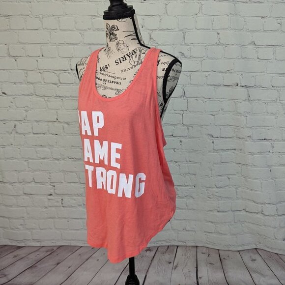 VS PINK Racerback Tank Top Sz L NAP GAME STRONG  New NWOT - Picture 2 of 8